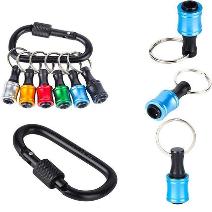 6PCS Hex Shank Screwdriver Bit Holder Extension Bar Keychain Driver Keyring AU - Aimall