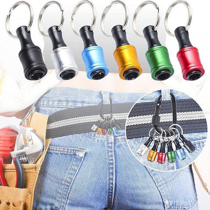 6PCS Hex Shank Screwdriver Bit Holder Extension Bar Keychain Driver Keyring AU - Aimall