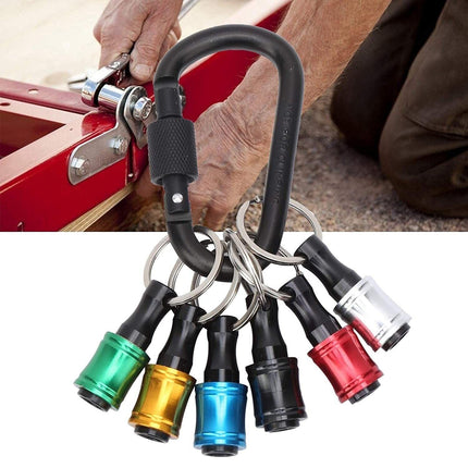 6PCS Hex Shank Screwdriver Bit Holder Extension Bar Keychain Driver Keyring AU - Aimall