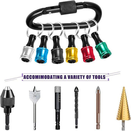 6PCS Hex Shank Screwdriver Bit Holder Extension Bar Keychain Driver Keyring AU - Aimall