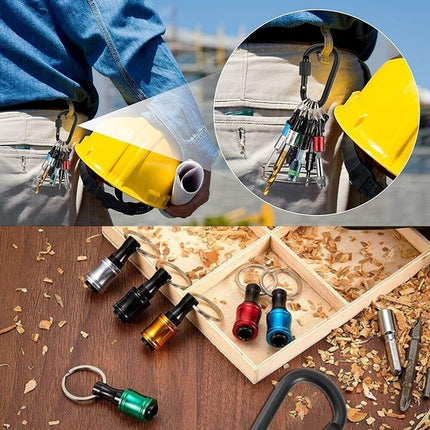 6PCS Hex Shank Screwdriver Bit Holder Extension Bar Keychain Driver Keyring AU - Aimall