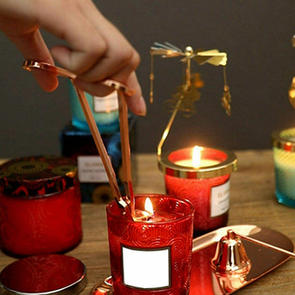 Rose gold Candle Wick Trimmer Scissors Stainless Steel Candle Cutter Snuffers AU - Aimall