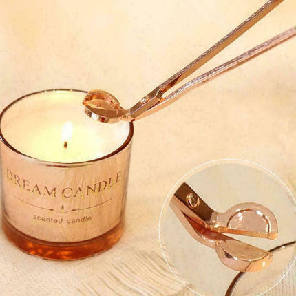 Rose gold Candle Wick Trimmer Scissors Stainless Steel Candle Cutter Snuffers AU - Aimall