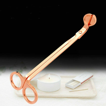Rose gold Candle Wick Trimmer Scissors Stainless Steel Candle Cutter Snuffers AU - Aimall