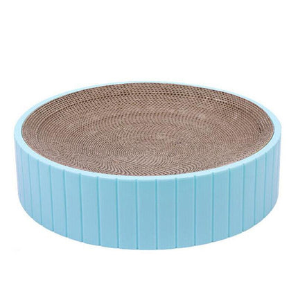 2in1 Cat Scratching board Round Car Scratcher Pad Lounge Bed Bowl Pet Sofa House - Aimall