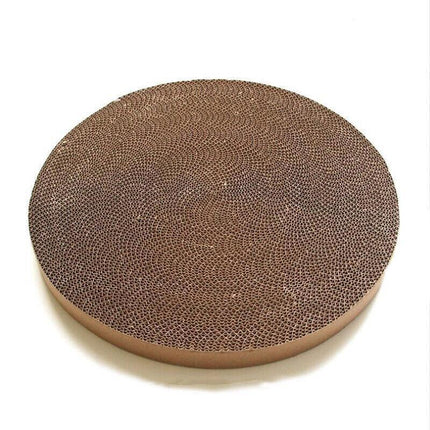 2in1 Cat Scratching board Round Car Scratcher Pad Lounge Bed Bowl Pet Sofa House - Aimall