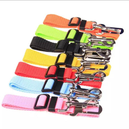 Adjustable Pet Dog Safety Car Vehicle Seat Belt Harness Lead Pet Seatbelt Nylon - Aimall