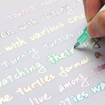8PCS Multicolored Super Squiggles Outline Marker Pen Set Painting Art Kids DIY - Aimall