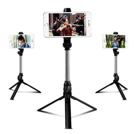 Bluetooth Unipod Selfie Stick Rotating Tripod Wireless Remote For Mobile Phone - Aimall