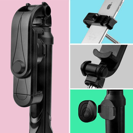 Bluetooth Unipod Selfie Stick Rotating Tripod Wireless Remote For Mobile Phone - Aimall