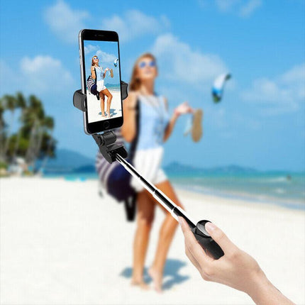 Bluetooth Unipod Selfie Stick Rotating Tripod Wireless Remote For Mobile Phone - Aimall