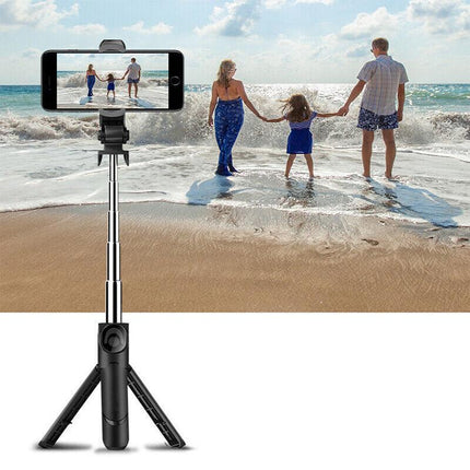 Bluetooth Unipod Selfie Stick Rotating Tripod Wireless Remote For Mobile Phone - Aimall