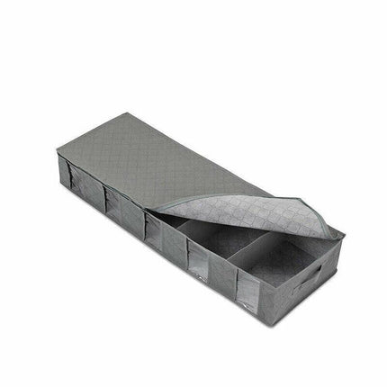 5 Compartments Clothes Shoes Under Bed Storage Organizer Box Bag Large Capacity - Aimall