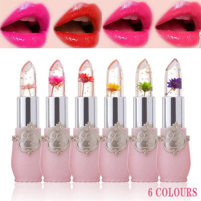 Flower Lipstick Color Jelly Transparent Magic Changing Lip Temperature Change AU - Aimall