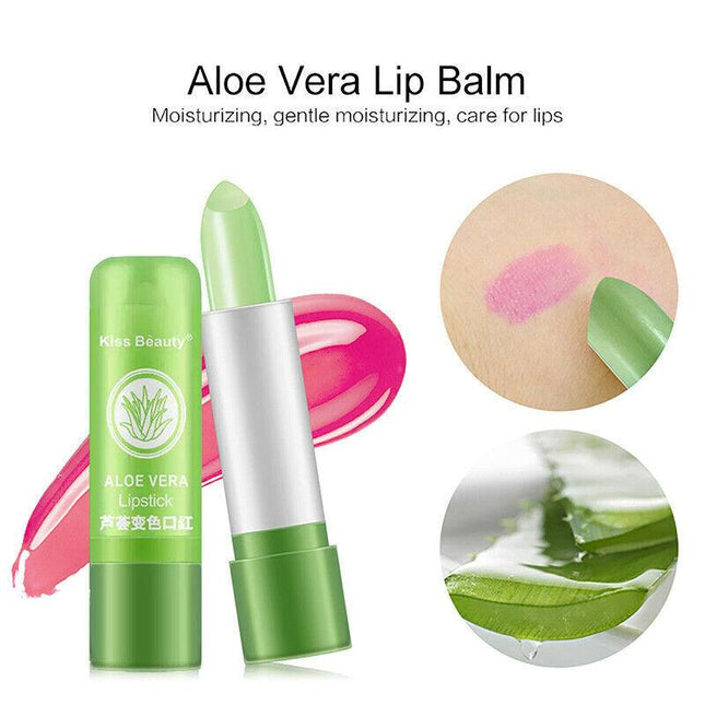 Women Aloe Vera Lip colour Changing balm Lipstick Long Lasting Moisturizing AU - Aimall