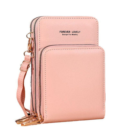 Women Crossbody phone Purse Touch Screen Bag RFID Blocking Wallet Shoulder Strap - Aimall