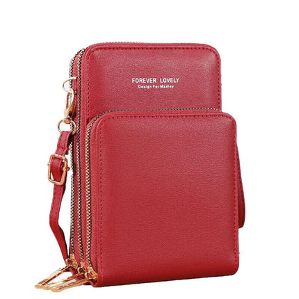 Women Crossbody phone Purse Touch Screen Bag RFID Blocking Wallet Shoulder Strap - Aimall
