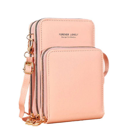 Women Crossbody phone Purse Touch Screen Bag RFID Blocking Wallet Shoulder Strap - Aimall