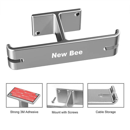 Universal DJ Headphone PC Hanger Hook Tape Under Desk Dual Headset Mount Holder - Aimall