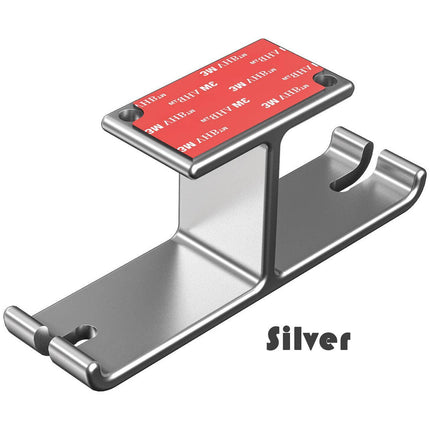 Universal DJ Headphone PC Hanger Hook Tape Under Desk Dual Headset Mount Holder - Aimall