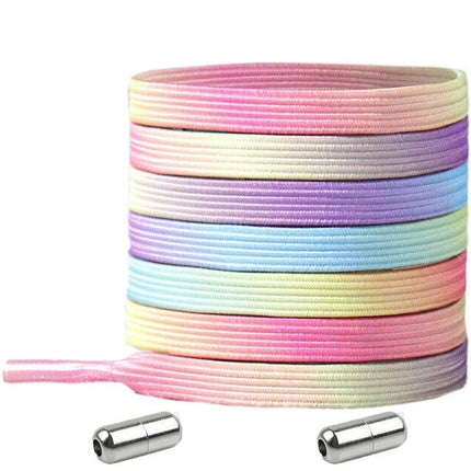 No Tie Locked Elastic Shoelace Shoe Lace Lazy Laces Sneakers Sports Adults Kids - Aimall