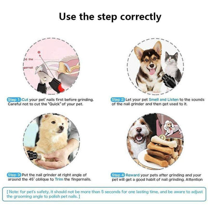 Pet Clippers Dog Cat Nail Claw Grooming Grinder Trimmer Electric Nail File 2022 - Aimall