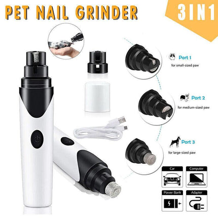 Pet Clippers Dog Cat Nail Claw Grooming Grinder Trimmer Electric Nail File 2022 - Aimall