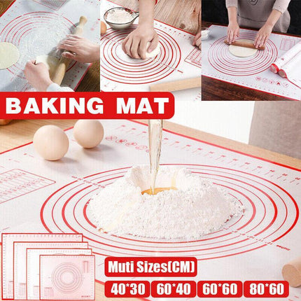 Non-Stick Silicone Baking Mat Rolling Cake Dough Scale Pastry Clay Fondant Sheet - Aimall