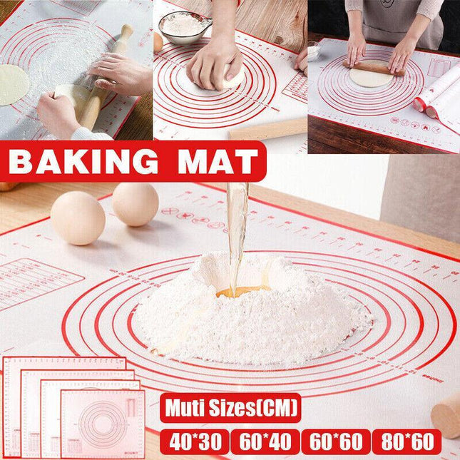 Non-Stick Silicone Baking Mat Rolling Cake Dough Scale Pastry Clay Fondant Sheet - Aimall