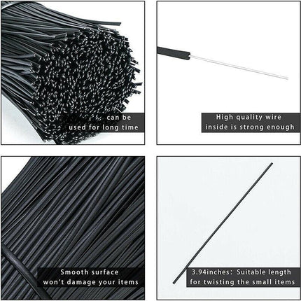 Metallic Twist Ties Plastic Cable Cord Ties Reusable Packaging Wire Candy AU - Aimall