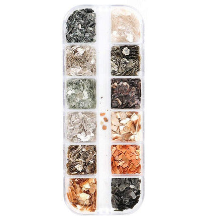 12 Colours Foil Confetti Flakes Thin Sheets Nail Art Mixed Glitter Decoration AU - Aimall