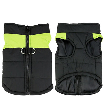 Large Dog Jacket Padded Waterproof Pet Clothes Warm Windbreaker Vest Coat Winter - Aimall