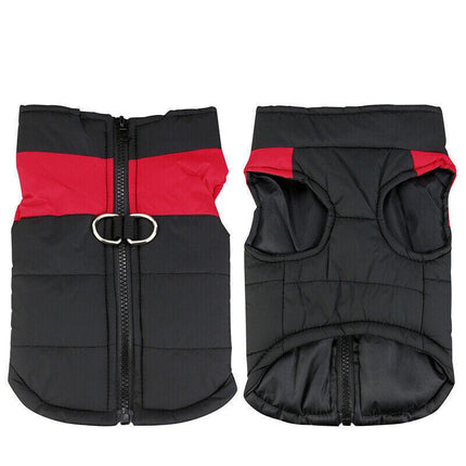 Large Dog Jacket Padded Waterproof Pet Clothes Warm Windbreaker Vest Coat Winter - Aimall