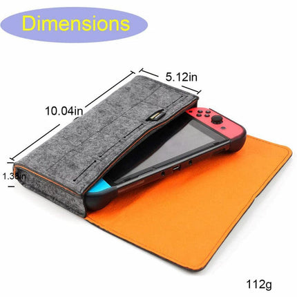 For Nintendo Switch / Lite Portable Felt Travel Carrying Bag Pouch Storage Case - Aimall