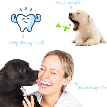 3-Sided Pet Toothbrush Dog Removing Bad Tartar Breath Dental Cleaning Mouth AU - Aimall