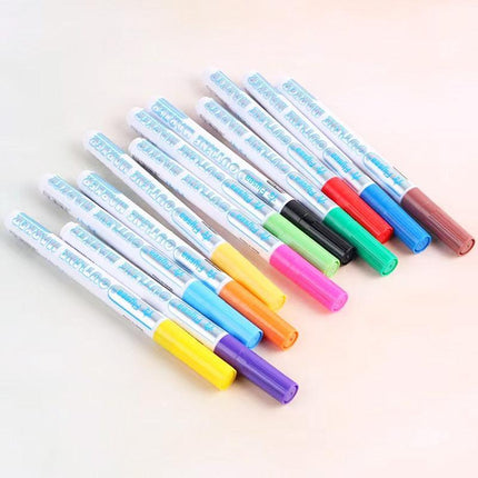 Flysea 12 Colours Writing Drawing Double Line Outline Pen Highlighter Marker AU - Aimall