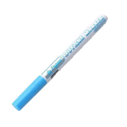 Flysea 12 Colours Writing Drawing Double Line Outline Pen Highlighter Marker AU - Aimall