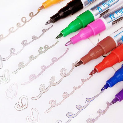 Flysea 12 Colours Writing Drawing Double Line Outline Pen Highlighter Marker AU - Aimall