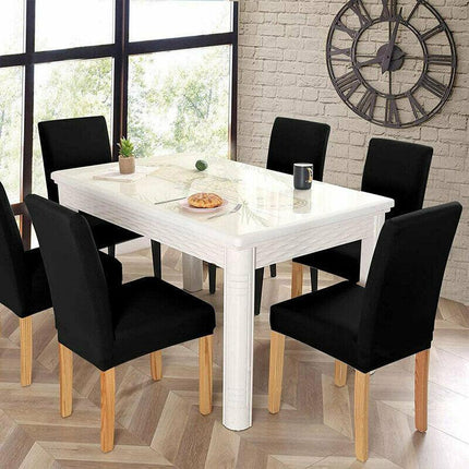 6x Stretch Chair Cover Seat Covers Spandex Washable Banquet Wedding Party Decora - Aimall