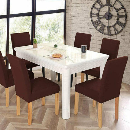6x Stretch Chair Cover Seat Covers Spandex Washable Banquet Wedding Party Decora - Aimall