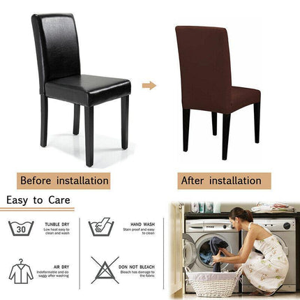 6x Stretch Chair Cover Seat Covers Spandex Washable Banquet Wedding Party Decora - Aimall