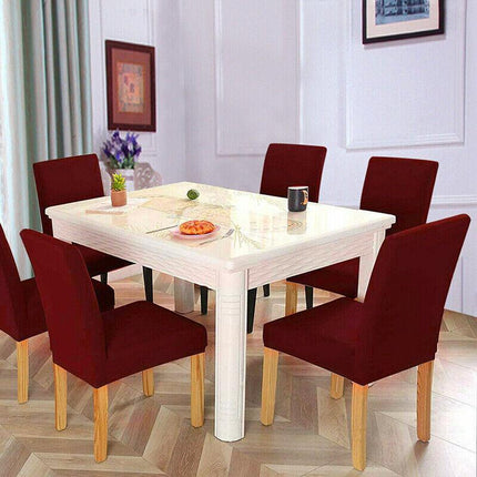 6x Stretch Chair Cover Seat Covers Spandex Washable Banquet Wedding Party Decora - Aimall