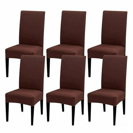 6x Stretch Chair Cover Seat Covers Spandex Washable Banquet Wedding Party Decora - Aimall