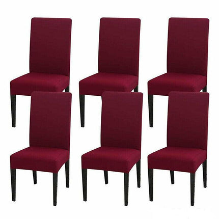 6x Stretch Chair Cover Seat Covers Spandex Washable Banquet Wedding Party Decora - Aimall