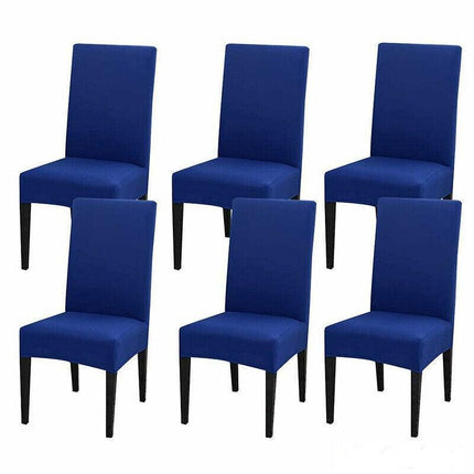 6x Stretch Chair Cover Seat Covers Spandex Washable Banquet Wedding Party Decora - Aimall