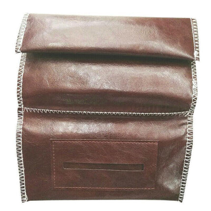 Brown Leather Cigarette Tobacco Pouch Holder Bag Case Paper Great Gift AU Stock - Aimall