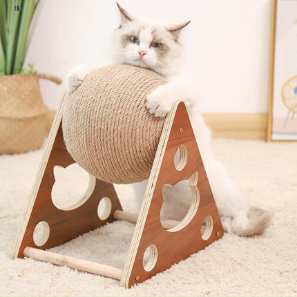 2022 Pet Cat Scratcher Toy Natural Sisal Cat Scratching Ball High Quality AU - Aimall
