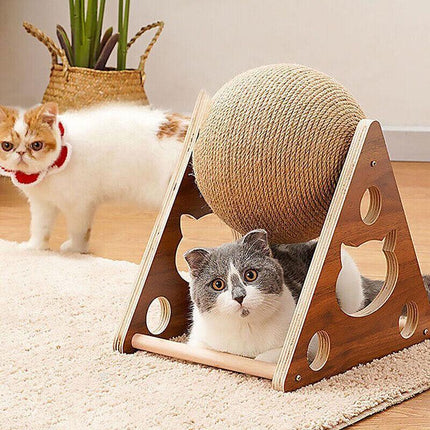 2022 Pet Cat Scratcher Toy Natural Sisal Cat Scratching Ball High Quality AU - Aimall