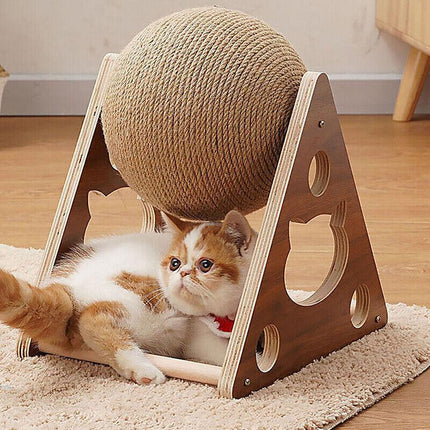 2022 Pet Cat Scratcher Toy Natural Sisal Cat Scratching Ball High Quality AU - Aimall