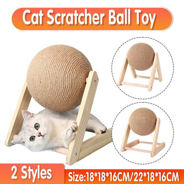 Cat Scratching Ball Cat Scratcher Toy Cats Scratcher Post Natural Sisal AU Stock - Aimall